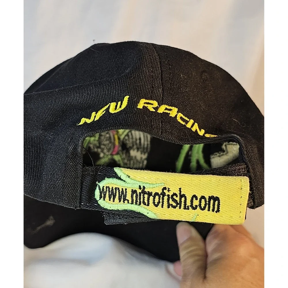 NHRA Nitro Fish Full Throttle Drag Racing Cap Flames Signed Kenny Koretsky & Mor